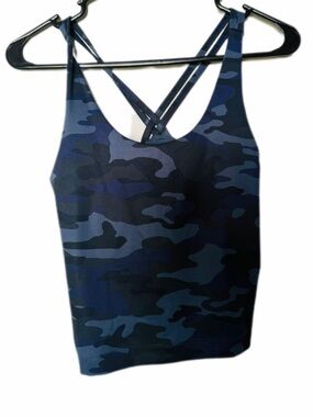 GAP Navy & Black Camo Crisscross Tank